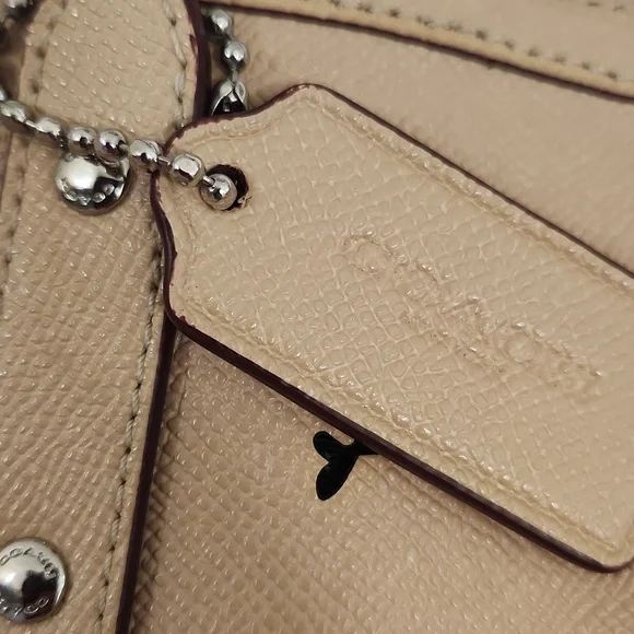 Coach Butterfly Perforated City Tote Bag. Light Tan Colored. - Picture 6 of 12